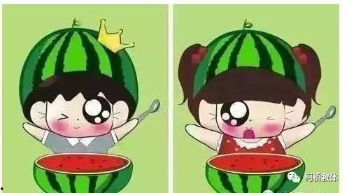 网红吃瓜姿势图片高清